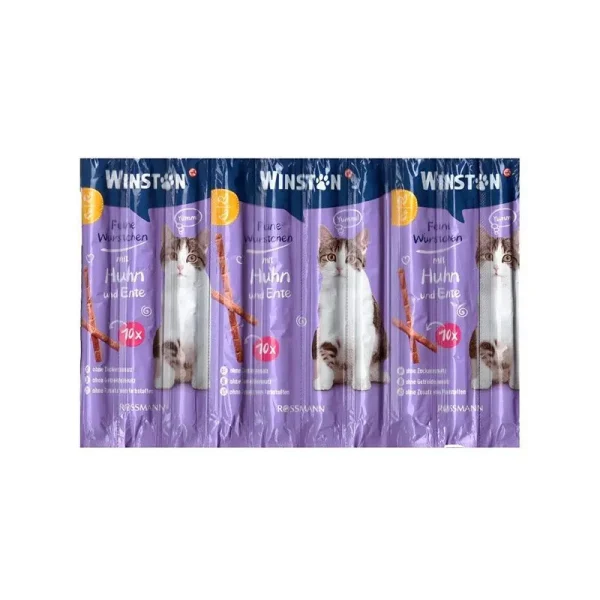 تشویقی مدادی گربه وینستون با طعم مرغ و اردک بسته 10 عددی - خرید از پت گوگولی petGoogooli.com تشویقی مدادی گربه وینستون با طعم مرغ و اردک بسته 10 عددی - خرید از پت گوگولی petGoogooli.com