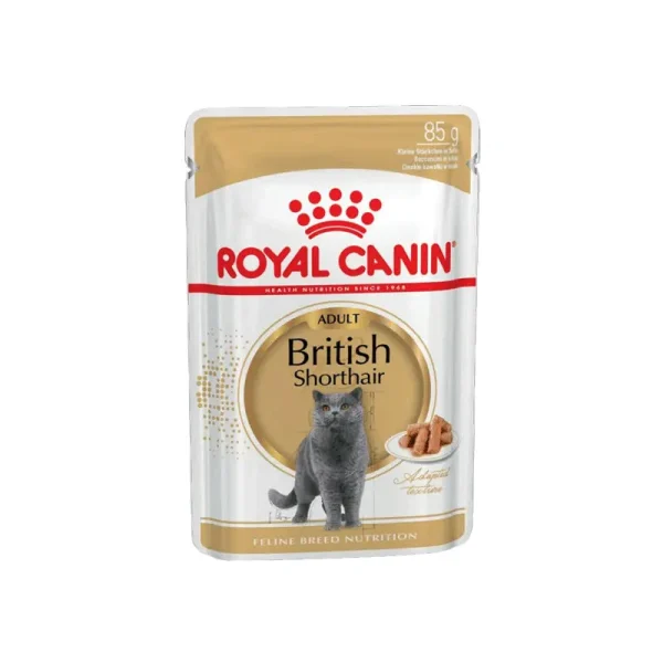 پوچ گربه رویال کنین مدل بریتیش Royal Canin British Shorthair وزن 85 گرم پوچ گربه رویال کنین مدل بریتیش شورت هیر Royal Canin British Shorthair وزن 85 گرم خرید از پت گوگولی petGoogooli.com
