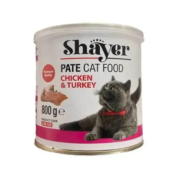کنسرو غذای گربه شایر طعم گوشت مرغ و بوقلمون کنسرو غذای گربه شایر طعم گوشت مرغ و بوقلمون