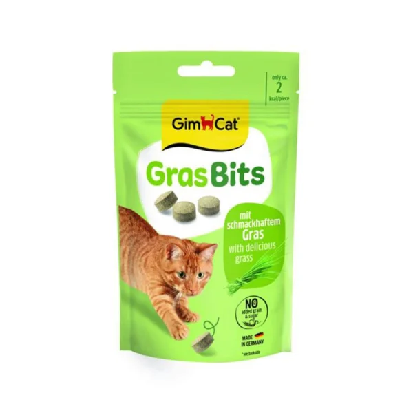تشویقی گربه جیم کت مدل Gras Bits با طعم علف گربه وزن 40 گرم تشویقی گربه جیم کت مدل Gras Bits با طعم علف گربه وزن 40 گرم